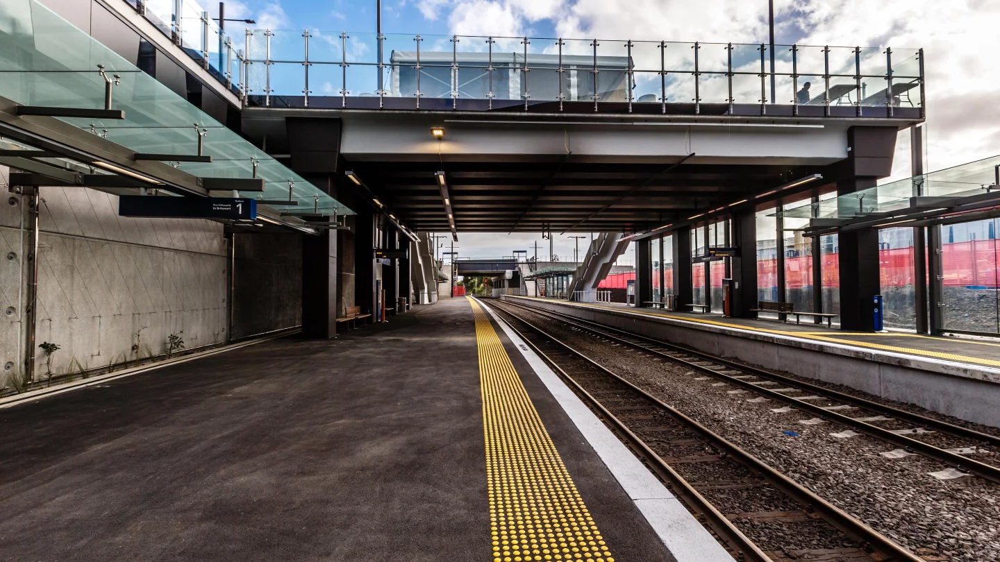 Panmure train station glass balustrade